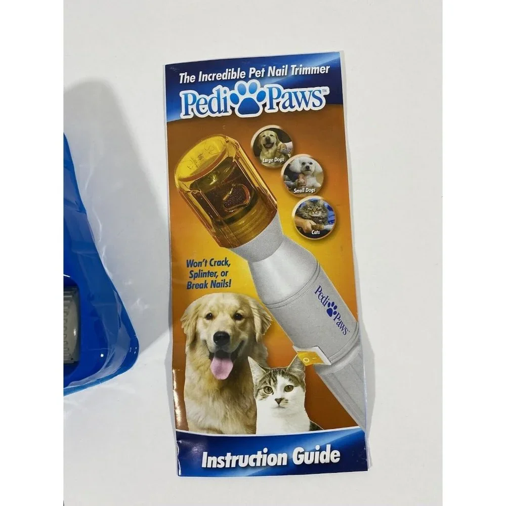Pedi Paws Pet Nail Trimmer Grooming Tool Dogs Cats Pet PediPaws Battery Grinder